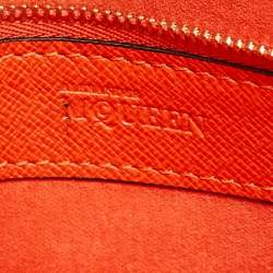 Pre Owned Alexander McQueen Orange Leather Heroine Flap Shoulder Bag