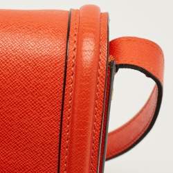Pre Owned Alexander McQueen Orange Leather Heroine Flap Shoulder Bag