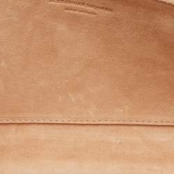 Pre Owned حقيبة بوش ألكسندر ماكوين بلون أسود بنقش تمساح بجلد مع خواتم كريستال رباعية