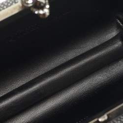 Pre Owned حقيبة كلاتش جمجمة جلد أليكساندر ماكوين رمادية ستينغراي