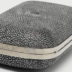 Pre Owned حقيبة كلاتش جمجمة جلد أليكساندر ماكوين رمادية ستينغراي