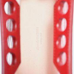 مملوكة مسبقًا حقيبة كروس بودي سلسلة جلد تأثير التمساح الأحمر ألكسندر ماكوين