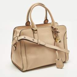 Pre Owned حقيبة ألكسندر ماكوين ساتشيل قفل جمجمة جلد خوخي