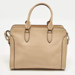 Pre Owned حقيبة ألكسندر ماكوين ساتشيل قفل جمجمة جلد خوخي