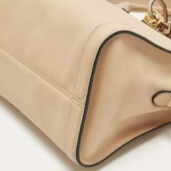 Pre Owned حقيبة ألكسندر ماكوين ساتشيل قفل جمجمة جلد خوخي