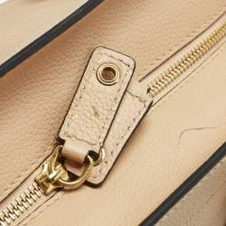 Pre Owned حقيبة ألكسندر ماكوين ساتشيل قفل جمجمة جلد خوخي