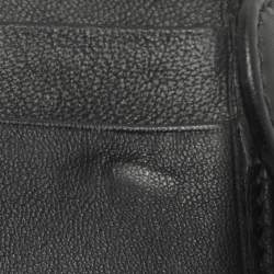 Pre Owned Alexander McQueen Skull Embellished Black Leather French Wallet