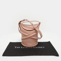 Pre Owned حقيبة باكت ألكسندر ماكوين ذا كَورف جلد وردي مغبر