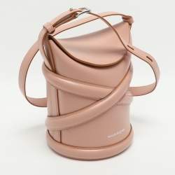 Pre Owned حقيبة باكت ألكسندر ماكوين ذا كَورف جلد وردي مغبر