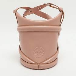 Pre Owned حقيبة باكت ألكسندر ماكوين ذا كَورف جلد وردي مغبر