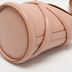 Pre Owned حقيبة باكت ألكسندر ماكوين ذا كَورف جلد وردي مغبر