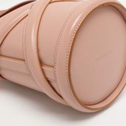 Pre Owned حقيبة باكت ألكسندر ماكوين ذا كَورف جلد وردي مغبر