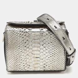 Pre Owned حقيبة كتف أليكساندر م اكوين بوكس 19 جلد أسود