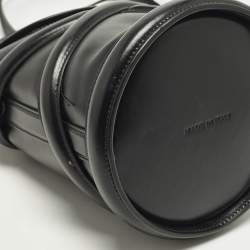 Pre Owned Alexander McQueen The Curve Black Leather Bucket Bag