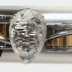 مملوكة مسبقًا Alexander McQueen Knuckle Silver Tone Metal Clutch