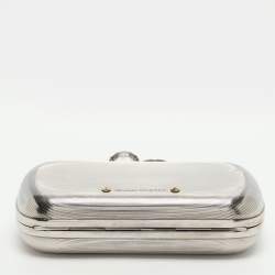 مملوكة مسبقًا Alexander McQueen Knuckle Silver Tone Metal Clutch