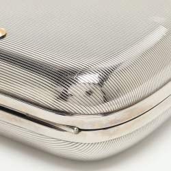 مملوكة مسبقًا Alexander McQueen Knuckle Silver Tone Metal Clutch
