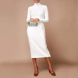 مملوكة مسبقًا Alexander McQueen Knuckle Silver Tone Metal Clutch