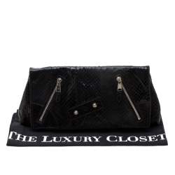 Alexander McQueen Black Leather Faithful Glove Clutch