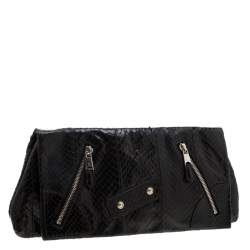 Alexander McQueen Black Leather Faithful Glove Clutch