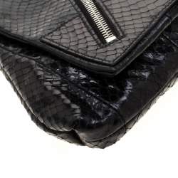 Alexander McQueen Black Leather Faithful Glove Clutch