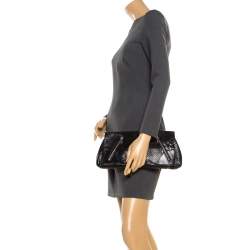 Alexander McQueen Black Leather Faithful Glove Clutch