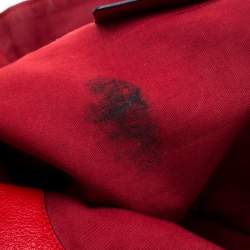 Pre Owned Alexander McQueen Red Leather Faithful Crossbody Bag 