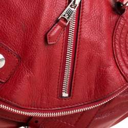 Pre Owned Alexander McQueen Red Leather Faithful Crossbody Bag 