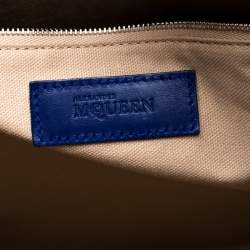 Pre Owned Alexander McQueen Blue Leather Legend Satchel