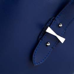 Pre Owned Alexander McQueen Blue Leather Legend Satchel