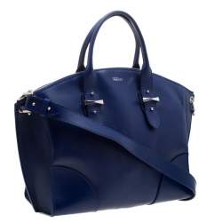 Pre Owned Alexander McQueen Blue Leather Legend Satchel