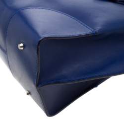 Pre Owned Alexander McQueen Blue Leather Legend Satchel