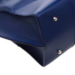 Pre Owned Alexander McQueen Blue Leather Legend Satchel