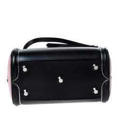 Pre Owned Alexander McQueen Black/Pink Leather Small Heroine Satchel