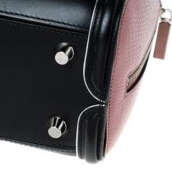 Pre Owned Alexander McQueen Black/Pink Leather Small Heroine Satchel