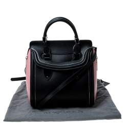 Pre Owned Alexander McQueen Black/Pink Leather Small Heroine Satchel
