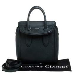Pre Owned Alexander McQueen Deep Green Leather Small Heroine Satchel