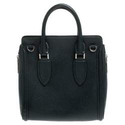 Pre Owned Alexander McQueen Deep Green Leather Small Heroine Satchel