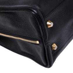 Alexander McQueen Black Leather Heroine Open Tote