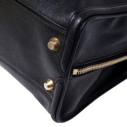 Alexander McQueen Black Leather Heroine Open Tote