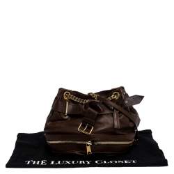 Alexander McQueen Brown Leather Faithful Bucket Tote