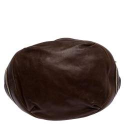 Alexander McQueen Brown Leather Faithful Bucket Tote