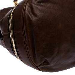 Alexander McQueen Brown Leather Faithful Bucket Tote