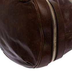 Alexander McQueen Brown Leather Faithful Bucket Tote