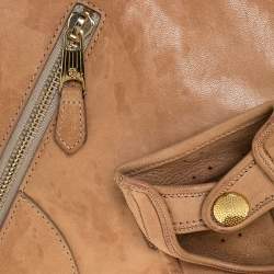 Pre Owned Alexander McQueen Beige Leather Faithful Glove Clutch
