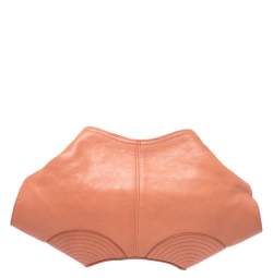 Pre Owned Alexander McQueen Orange Leather Medium De Manta Clutch