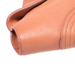 Pre Owned Alexander McQueen Orange Leather Medium De Manta Clutch