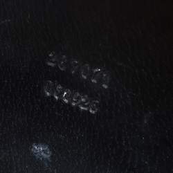 Pre Owned Alexander McQueen Black Pleated Leather Skull Lock Clutch