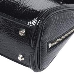 Pre Owned Alexander McQueen Black Patent Leather Mini Heroine Bag