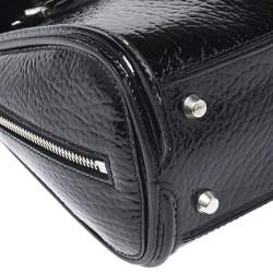 Pre Owned Alexander McQueen Black Patent Leather Mini Heroine Bag